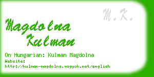 magdolna kulman business card